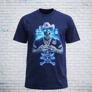 Unisex Navy Graphic Tee with Dem Boyz Skull Design